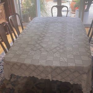 Spectacular hand made lace tablecloth